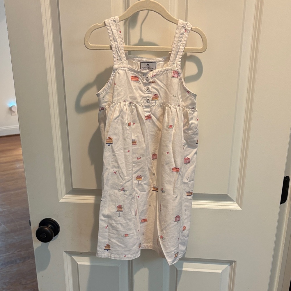 Kids White Nightgown with Pink Accents